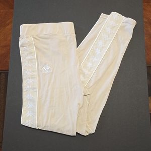 Kappa Ladies Cotton Joggers Cream XL Sitting Ladies Embellishments